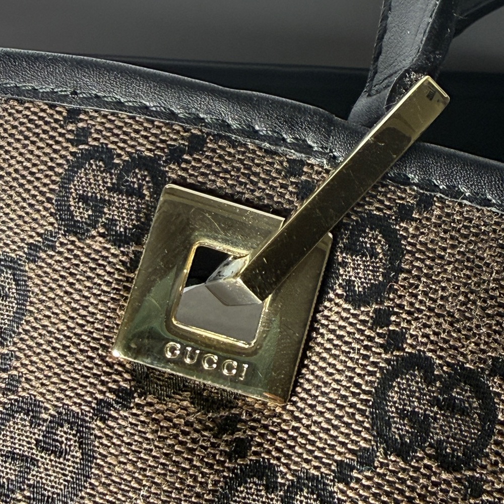 Gucci Black and Brown Patterned Tote - Picture 11 of 15
